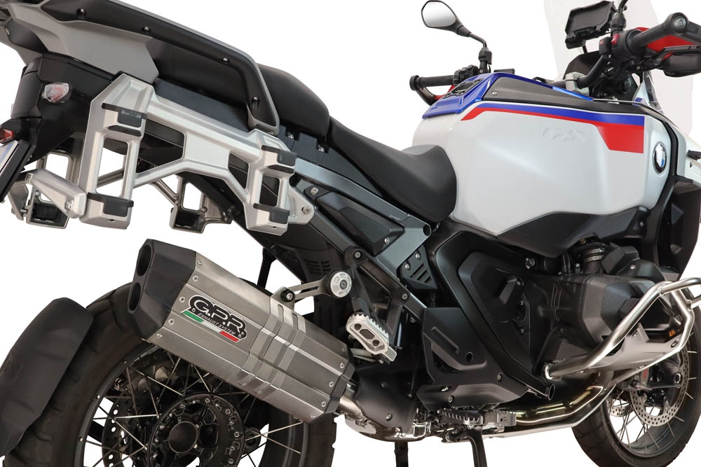 GPR escape compatível com Bmw R 1300 GS Adventure 2024-2026, Hyper Sonic Titanium, Escape legal, homologado, silenciador com db killer removível e tubo de ligação específico 