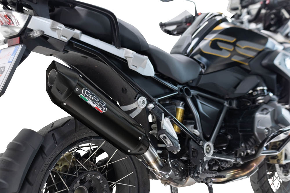 Escape compatível com Bmw R 1250 Gs -Adventure 2019-2020, Furore-X Titanio Nero, Escape legal, homologado, silenciador com db killer removível e tubo de ligação específico 