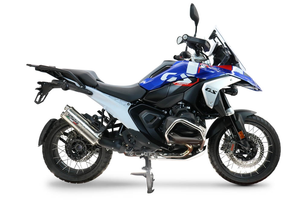 GPR escape compatível com  Bmw R 1300 GS 2024-2026, Dual Inox, Escape legal, homologado, silenciador com db killer removível e tubo de ligação específico 