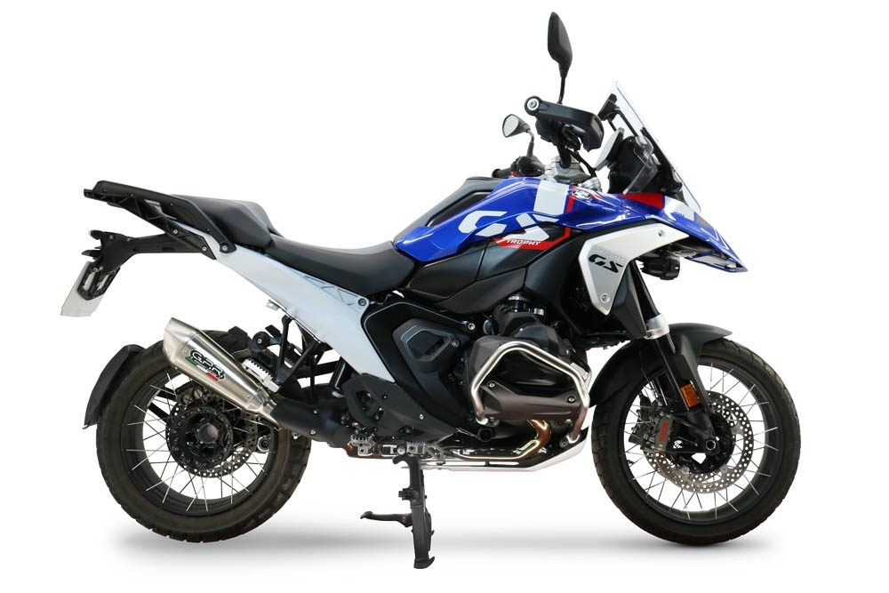 GPR escape compatível com  Bmw R 1300 GS Adventure 2024-2026, GP-Revo Titanium, Escape legal, homologado, silenciador com db killer removível e tubo de ligação específico 