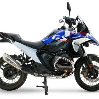 GPR escape compatível com  Bmw R 1300 GS 2024-2026, GP-Revo Titanium, Escape legal, homologado, silenciador com db killer removível e tubo de ligação específico 