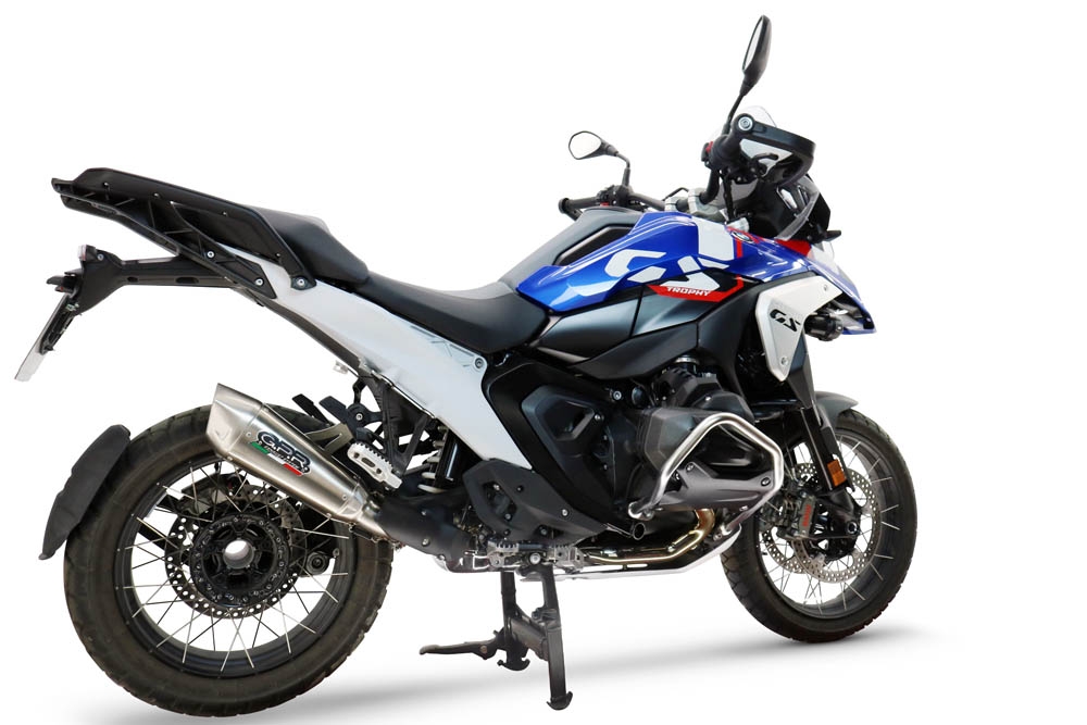 GPR escape compatível com  Bmw R 1300 GS Adventure 2024-2026, GP-Revo Titanium, Escape legal, homologado, silenciador com db killer removível e tubo de ligação específico 