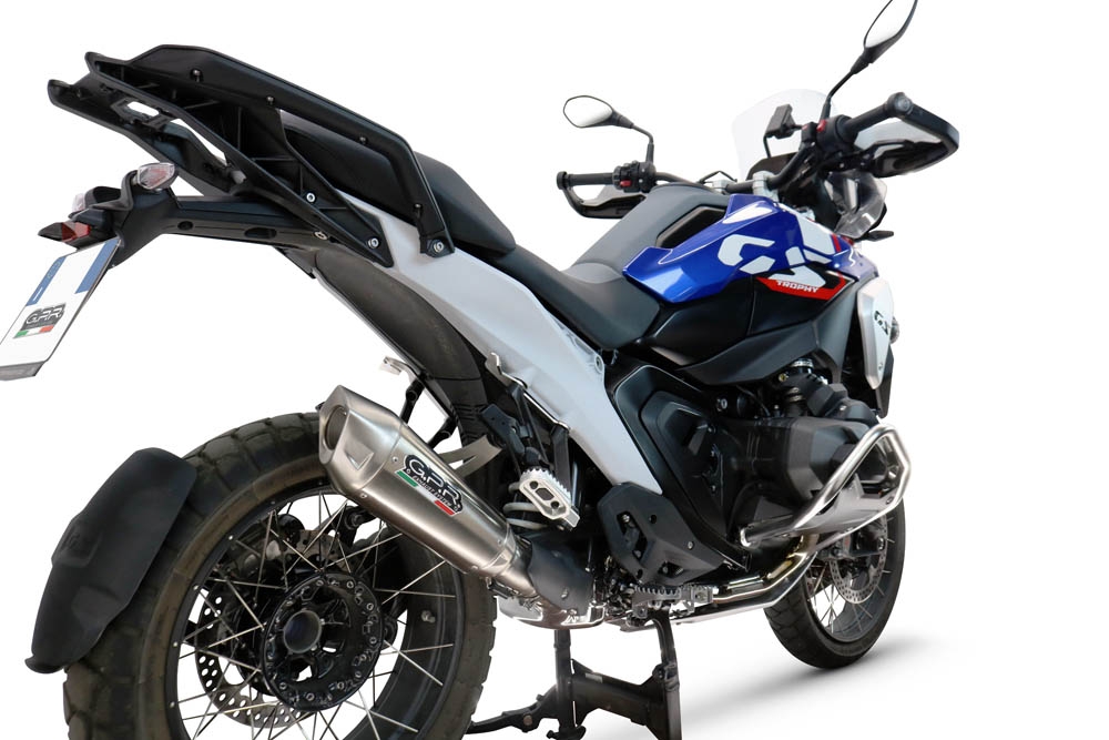 GPR escape compatível com  Bmw R 1300 GS Adventure 2024-2026, GP-Revo Titanium, Escape legal, homologado, silenciador com db killer removível e tubo de ligação específico 