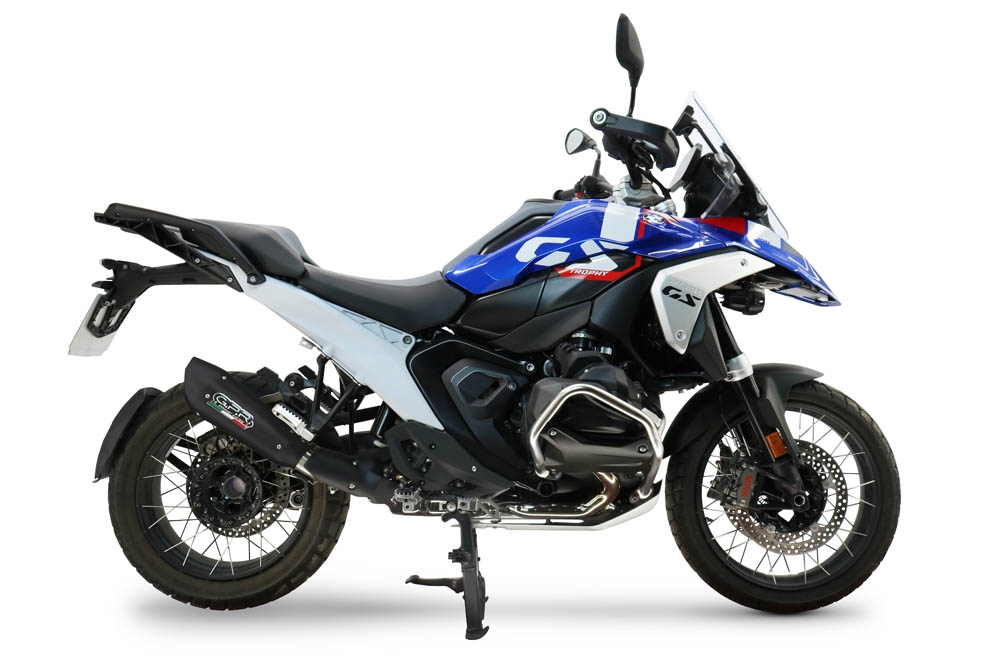GPR escape compatível com  Bmw R 1300 GS Adventure 2024-2026, GP-Revo Black Titanium, Escape legal, homologado, silenciador com db killer removível e tubo de ligação específico 