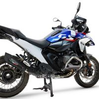 GPR escape compatível com  Bmw R 1300 GS Adventure 2024-2026, GP-Revo Black Titanium, Escape legal, homologado, silenciador com db killer removível e tubo de ligação específico 