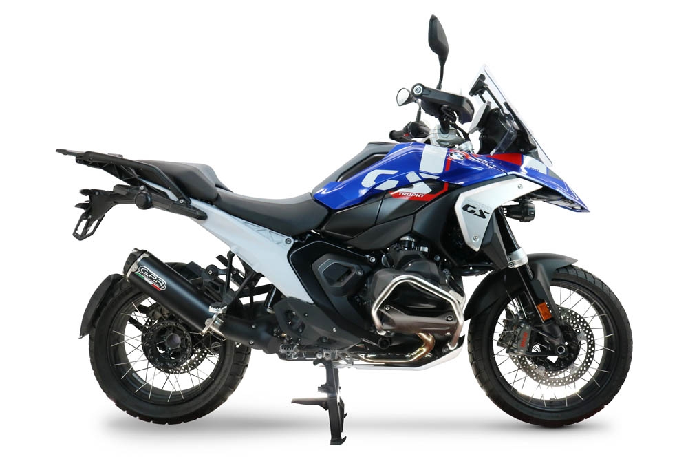 GPR escape compatível com  Bmw R 1300 GS Adventure 2024-2026, Hyper Dual Black Titanium, Escape legal, homologado, silenciador com db killer removível e tubo de ligação específico 