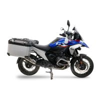 GPR TECH compatível com  Bmw R 1300 GS 2024/2026 Par de malas laterais em alumínio cor prata com porta-bagagem específico Capacidade 38 LT. + 38 LT.