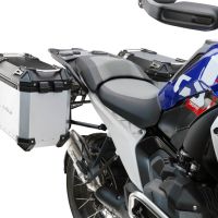 GPR TECH compatível com  Bmw R 1300 GS 2024/2026 Par de malas laterais em alumínio cor prata com porta-bagagem específico Capacidade 38 LT. + 38 LT.