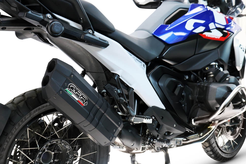 GPR escape compatível com  Bmw R 1300 R / RS 2025-2026, Hyper Sonic Black Titanium, Escape legal, homologado, silenciador com db killer removível e tubo de ligação específico 