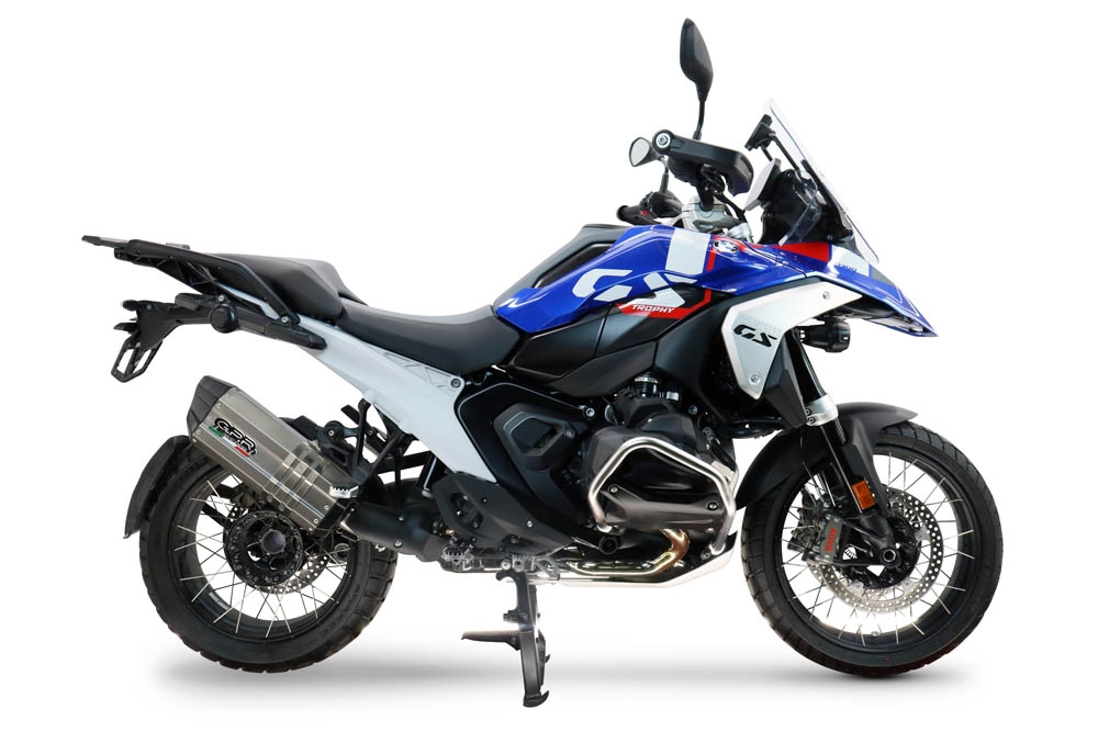 GPR escape compatível com  Bmw R 1300 GS Adventure 2024-2026, Hyper Sonic Titanium, Escape legal, homologado, silenciador com db killer removível e tubo de ligação específico 