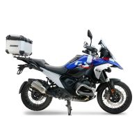 Top case maletas GPR TECH compatível com Bmw R 1300 GS 2024/2026 Top Case Alpi-Tech em alumínio, cor prata com placa específica incluída para porta-bagagens traseiro Capacidade Litros 35