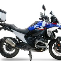 Top case maletas GPR TECH compatível com Bmw R 1300 GS 2024/2026 Top Case Alpi-Tech em alumínio, cor prata com placa específica incluída para porta-bagagens traseiro Capacidade Litros 35