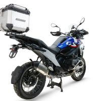 Top case maletas GPR TECH compatível com Bmw R 1300 GS 2024/2026 Top Case Alpi-Tech em alumínio, cor prata com placa específica incluída para porta-bagagens traseiro Capacidade Litros 35