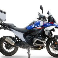 Top case maletas GPR TECH compatível com Bmw R 1300 GS 2024/2026 Top Case Alpi-Tech em alumínio, cor prata com placa específica incluída para porta-bagagens traseiro Capacidade Litros 45