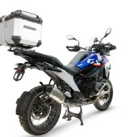 Top case maletas GPR TECH compatível com Bmw R 1300 GS 2024/2026 Top Case Alpi-Tech em alumínio, cor prata com placa específica incluída para porta-bagagens traseiro Capacidade Litros 45