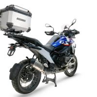 Top case maletas GPR TECH compatível com Bmw R 1300 GS 2024/2026 Top Case Alpi-Tech em alumínio, cor prata com placa específica incluída para porta-bagagens traseiro Capacidade Litros 55