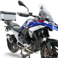 Top case maletas GPR TECH compatível com Bmw R 1300 GS 2024/2026 Top Case Alpi-Tech em alumínio, cor prata com placa específica incluída para porta-bagagens traseiro Capacidade Litros 55