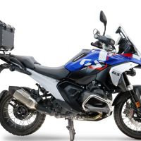 Top case maletas GPR TECH compatível com Bmw R 1300 GS 2024/2026 Top Case Alpi-Tech em alumínio, cor prata com placa específica incluída para porta-bagagens traseiro Capacidade Litros 35