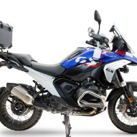 Top case maletas GPR TECH compatível com Bmw R 1300 GS 2024/2026 Top Case Alpi-Tech em alumínio, cor prata com placa específica incluída para porta-bagagens traseiro Capacidade Litros 45