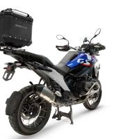 Top case maletas GPR TECH compatível com Bmw R 1300 GS 2024/2026 Top Case Alpi-Tech em alumínio, cor prata com placa específica incluída para porta-bagagens traseiro Capacidade Litros 45