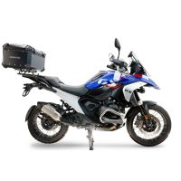 Top case maletas GPR TECH compatível com Bmw R 1300 GS 2024/2026 Top Case Alpi-Tech em alumínio, cor prata com placa específica incluída para porta-bagagens traseiro Capacidade Litros 55