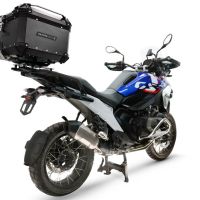 Top case maletas GPR TECH compatível com Bmw R 1300 GS 2024/2026 Top Case Alpi-Tech em alumínio, cor prata com placa específica incluída para porta-bagagens traseiro Capacidade Litros 55