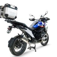  Bmw R 1300 GS Adventure 2024/2026 Top Case Alpi-Tech em titânio, cor natural com placa específica incluída Capacidade Litros 35