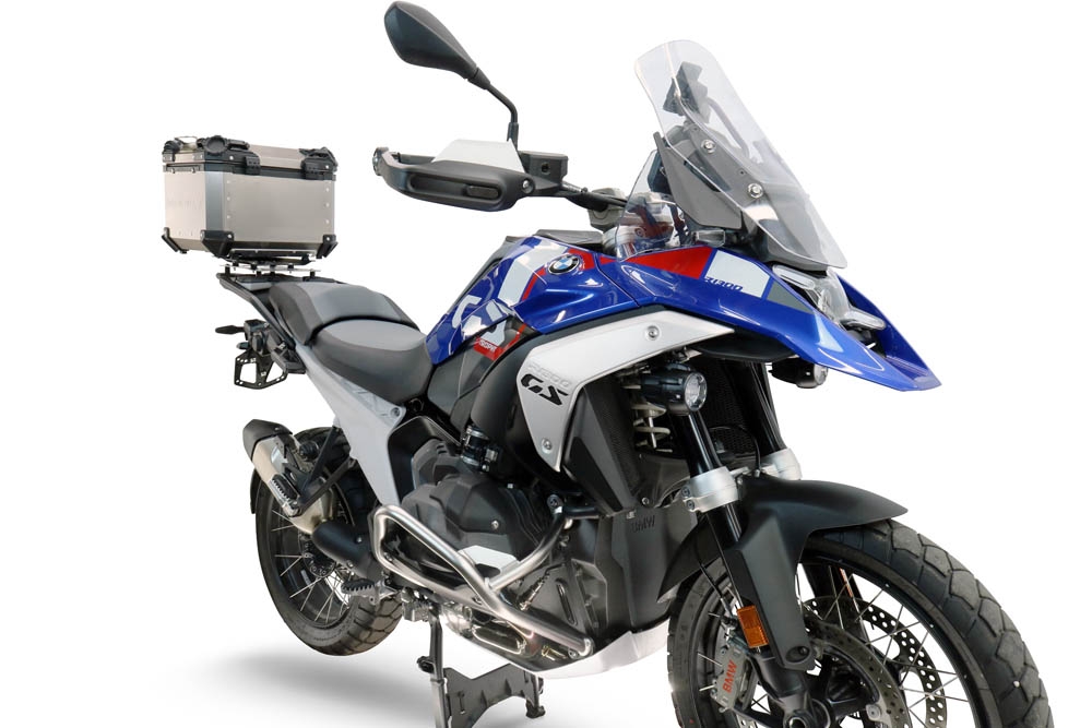  Bmw R 1300 GS Adventure 2024/2026 Top Case Alpi-Tech em titânio, cor natural com placa específica incluída Capacidade Litros 35