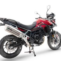 Escape compatível com Triumph Tiger 900 GT / Pro / Rally Pro 2024-2025, Hyper Sonic Titanium, Escape legal, homologado, silenciador com db killer removível e tubo de ligação específico 