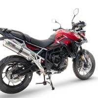 Escape compatível com Triumph Tiger 900 GT / Pro / Rally Pro 2024-2025, Satinox , Escape legal, homologado, silenciador com db killer removível e tubo de ligação específico 