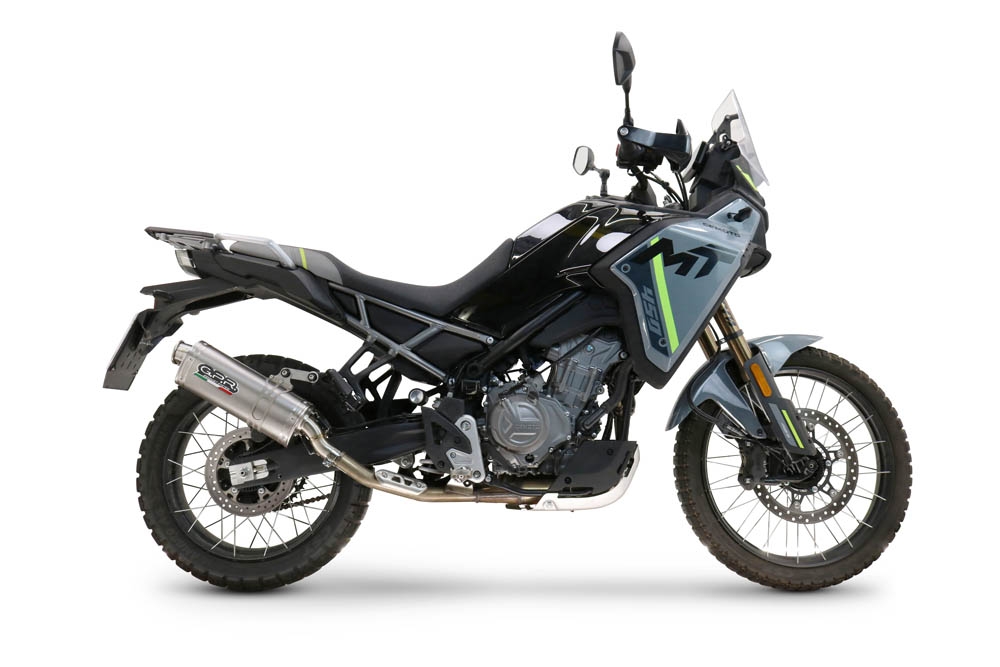 GPR escape compatível com Cf Moto 450 MT 2024-2025,Dune Triovale Titanio,Escape legal, homologado, silenciador com db killer removível e tubo de ligação específico 