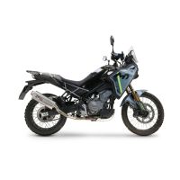 GPR escape compatível com Cf Moto 450 MT 2024-2026, Dune Triovale Titanio, Escape legal, homologado, silenciador com db killer removível e tubo de ligação específico 