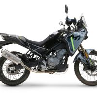 GPR escape compatível com Cf Moto 450 MT 2024-2025,Dune Triovale Titanio,Escape legal, homologado, silenciador com db killer removível e tubo de ligação específico 