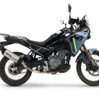 GPR escape compatível com  Cf Moto 450 MT 2024-2025, Furore-X Titanio, Escape legal, homologado, silenciador com db killer removível e tubo de ligação específico 