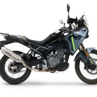 GPR escape compatível com  Cf Moto 450 MT 2024-2025, Furore-X Acciaio Inox, Escape legal, homologado, silenciador com db killer removível e tubo de ligação específico 