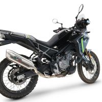 GPR escape compatível com  Cf Moto 450 MT 2024-2025, Furore-X Acciaio Inox, Escape legal, homologado, silenciador com db killer removível e tubo de ligação específico 