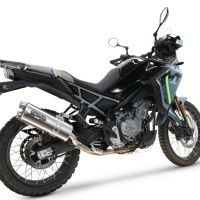 GPR escape compatível com  Cf Moto 450 MT 2024-2025, Dual Inox, Sistema de escapamento de corrida incluindo tubo de ligação específico com dbkiller 