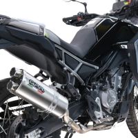GPR escape compatível com  Cf Moto 450 MT 2024-2025, Dual Inox, Sistema de escapamento de corrida incluindo tubo de ligação específico com dbkiller 