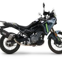 GPR escape compatível com  Cf Moto 450 MT 2024-2025, Hyper Sonic Black Titanium, Escape racing linha completa, silencioso mais coletor com dbkiller, não homologado  