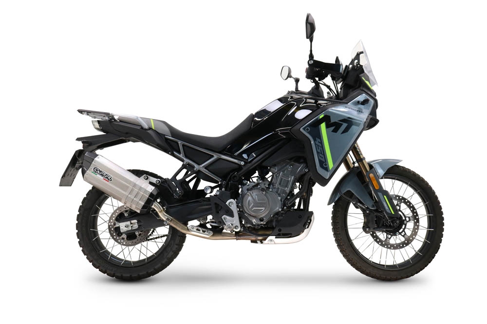 GPR escape compatível com  Cf Moto 450 MT 2024-2025, Hyper Sonic Titanium, Escape racing linha completa, silencioso mais coletor com dbkiller, não homologado  