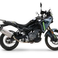 GPR escape compatível com  Cf Moto 450 MT 2024-2025, Hyper Sonic Titanium, Escape racing linha completa, silencioso mais coletor com dbkiller, não homologado  