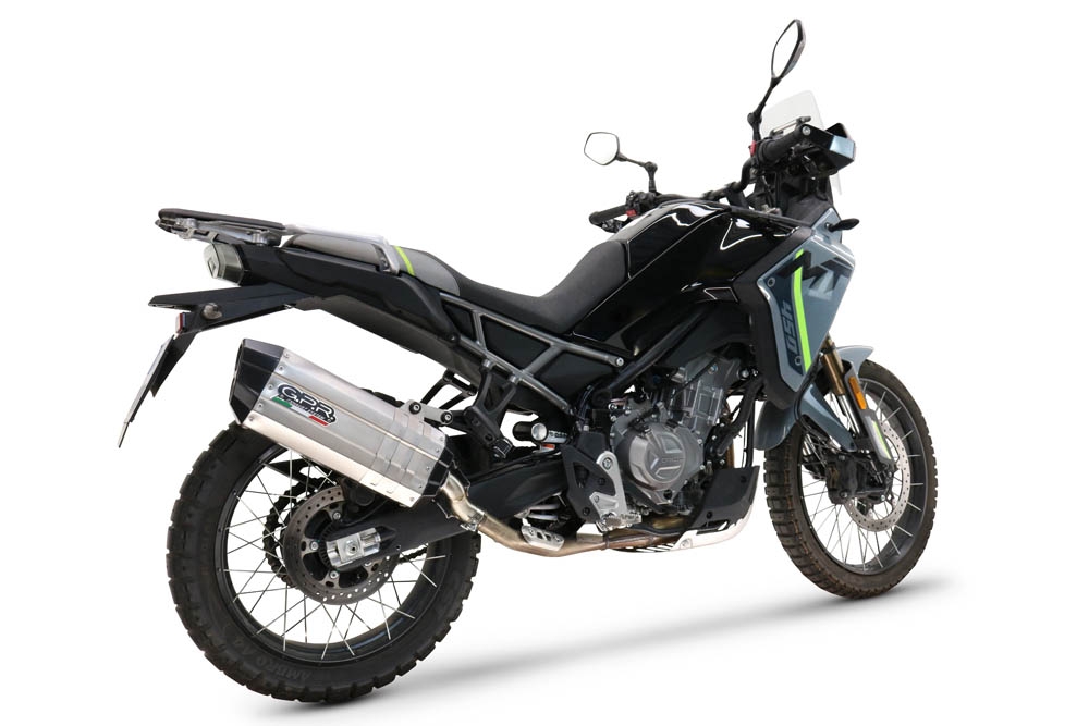 GPR escape compatível com  Cf Moto 450 MT 2024-2025, Hyper Sonic Titanium, Escape racing linha completa, silencioso mais coletor com dbkiller, não homologado  
