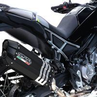 GPR escape compatível com  Cf Moto 450 MT 2024-2025, Hyper Sonic Black Titanium, Escape racing linha completa, silencioso mais coletor com dbkiller, não homologado  