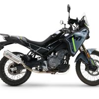 GPR escape compatível com Cf Moto 450 MT 2024-2025,Satinox ,Escape legal, homologado, silenciador com db killer removível e tubo de ligação específico 