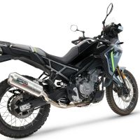 GPR escape compatível com Cf Moto 450 MT 2024-2025,Satinox ,Escape legal, homologado, silenciador com db killer removível e tubo de ligação específico 