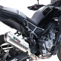 GPR escape compatível com Cf Moto 450 MT 2024-2025,Satinox ,Escape legal, homologado, silenciador com db killer removível e tubo de ligação específico 