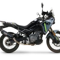 GPR escape compatível com  Cf Moto 450 MT 2024-2025, Furore-X Titanio Nero, Escape legal, homologado, silenciador com db killer removível e tubo de ligação específico 