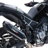 GPR escape compatível com  Cf Moto 450 MT 2024-2025, Furore-X Titanio Nero, Escape legal, homologado, silenciador com db killer removível e tubo de ligação específico 