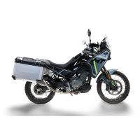 GPR TECH compatível com  Cf Moto 650 Mt 2019/2020 e4 Par de malas laterais em alumínio cor prata com porta-bagagem específico Capacidade 38 LT. + 38 LT.