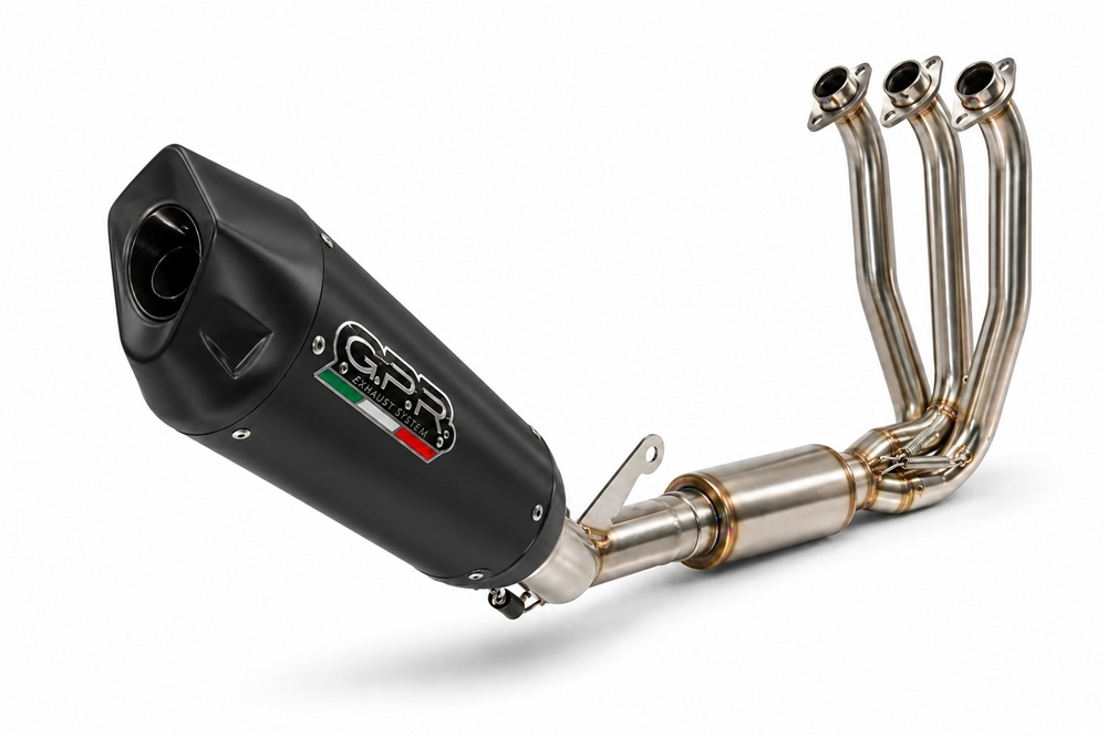 GPR escape compatível com Cf Moto 675NK 2024-2027, GP-Revo Black Titanium, Escape homologado, legal para mercados NÃO europeus, incluindo tubo de ligação e db killer removível 